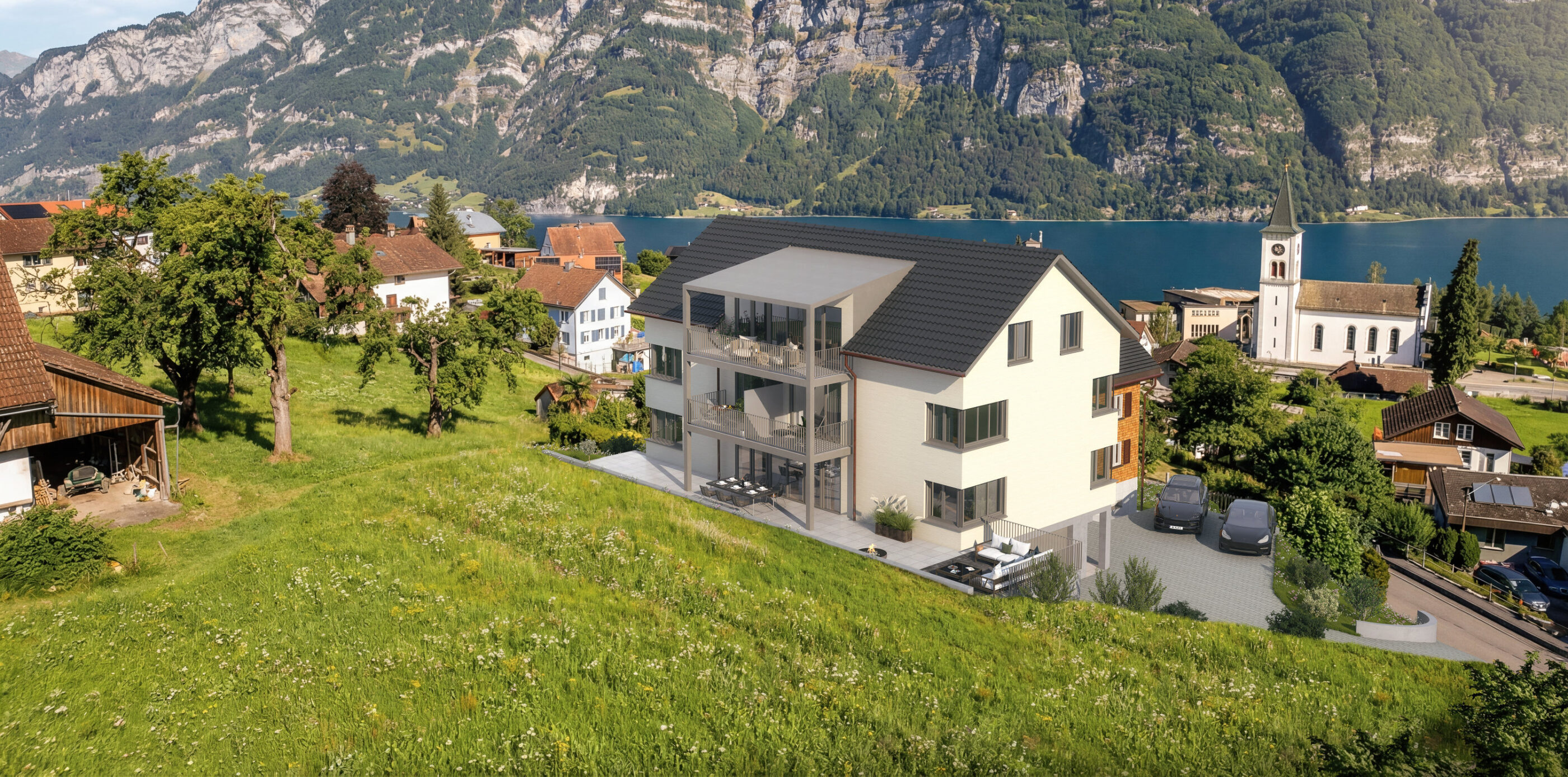 Neubau Mehrfamilienhaus Quartnerstrasse 24, Quarten