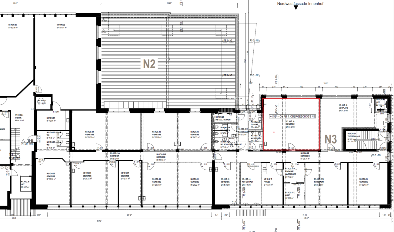 57m2 Praxis- / Kursraum im NEUHOF.
