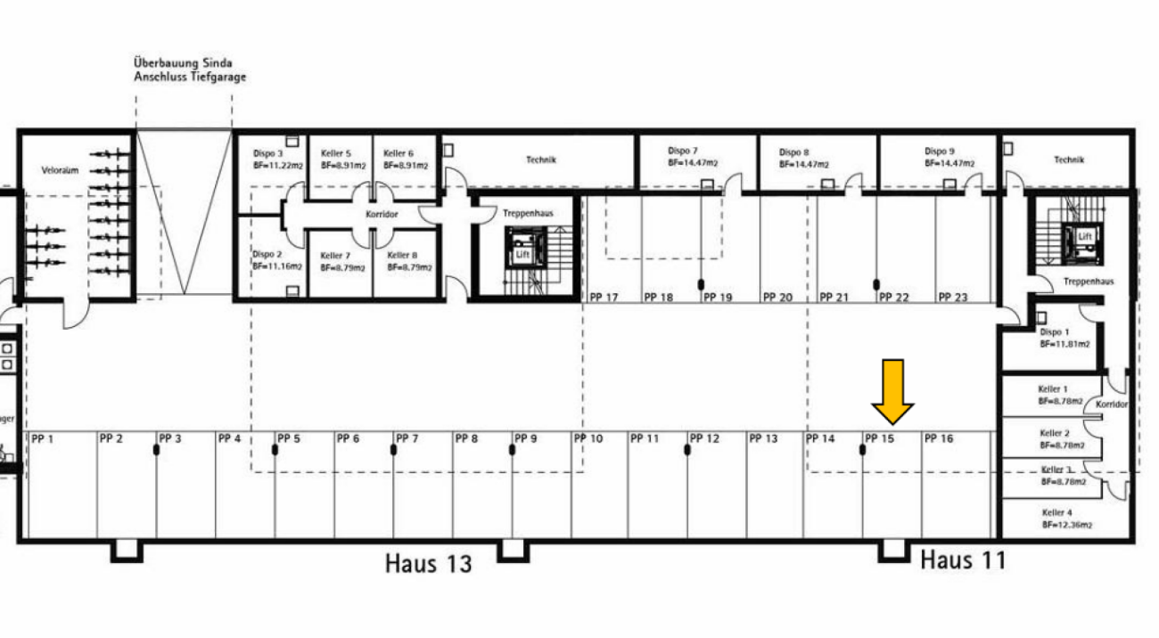 Komfortabler Tiefgaragenplatz in der Überbauung Wiesental in Buchs zu vermeiten