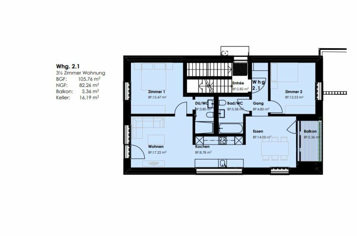 moderne 3.5-Zi. Wohnung im idyllischen Seewis