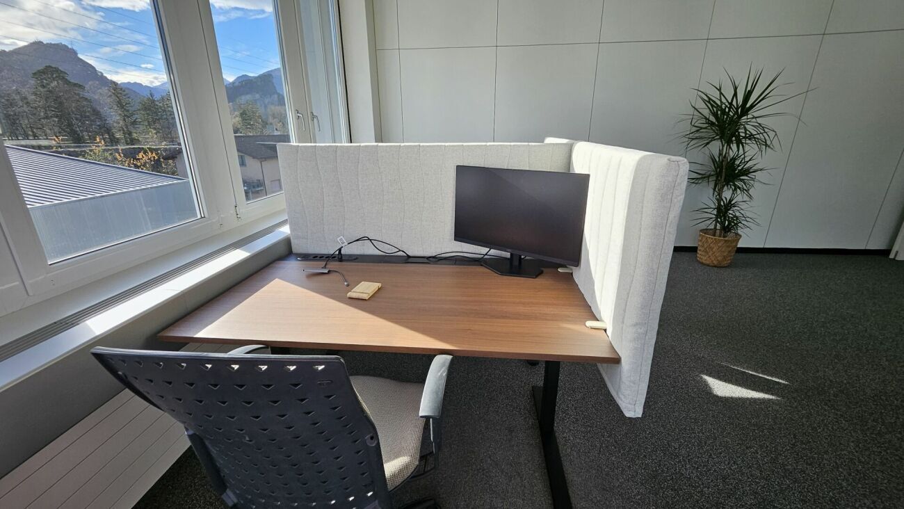 möblierte und helle Arbeitsplätze in Trübbach zu vermieten - flexibel ab 6 m² - auf halbtages Basis