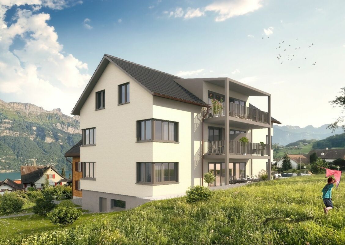 Neubau - exklusive 4.5 Zimmer-Dachwohnung über dem Walensee