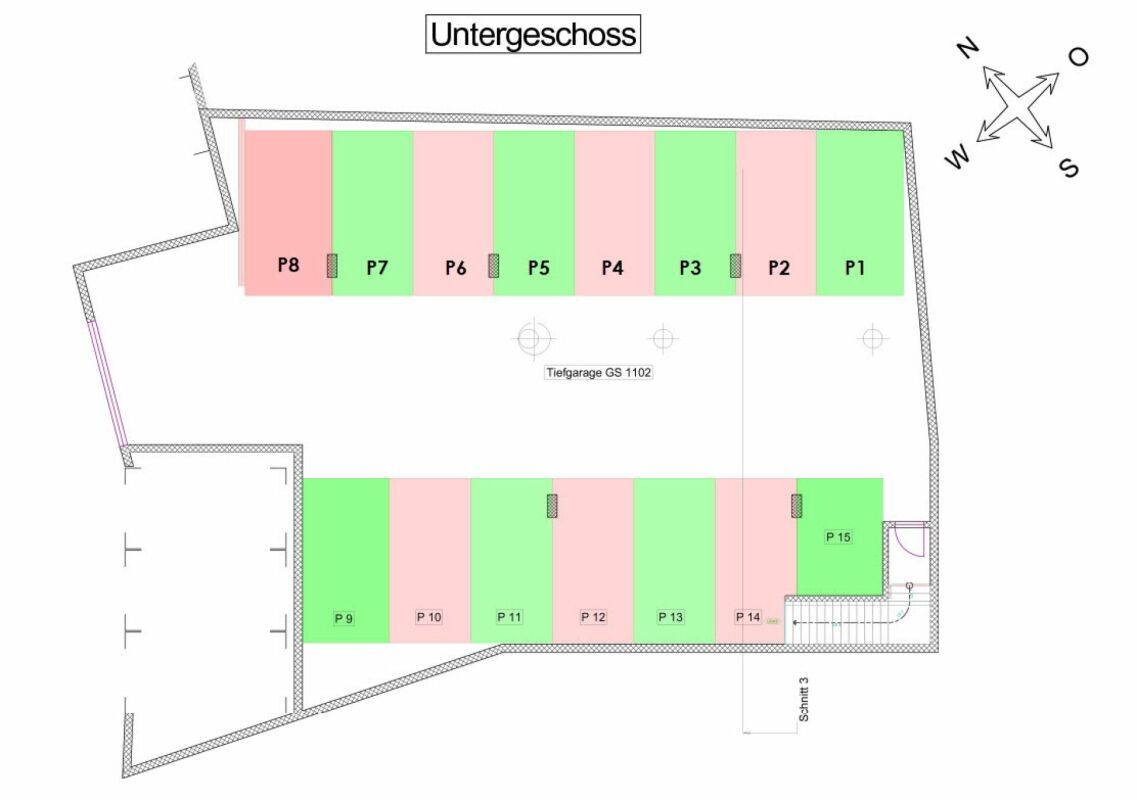 Tiefgaragenparkplatz in Mels Nr. 9