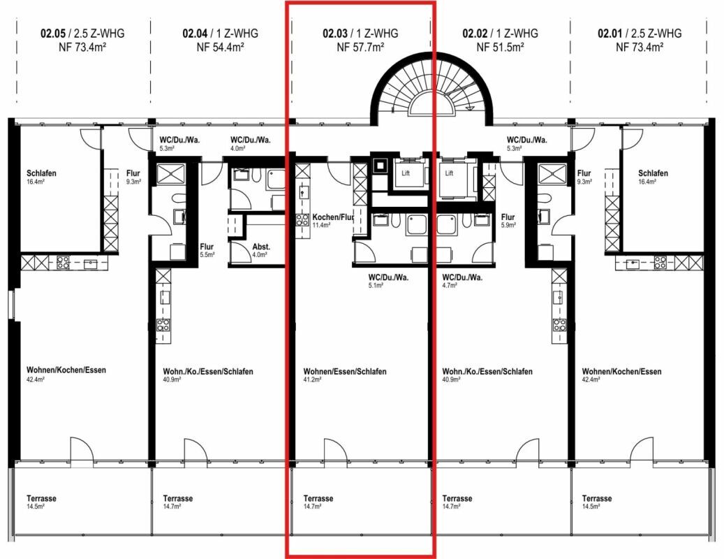 Zentrale 1.0-Zimmerwohnung im Zentrum von Buchs